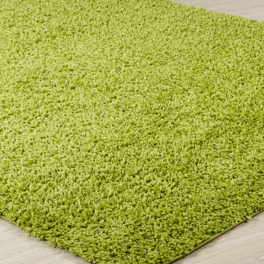 Tapis Shaggy Moderne Vert Boracay