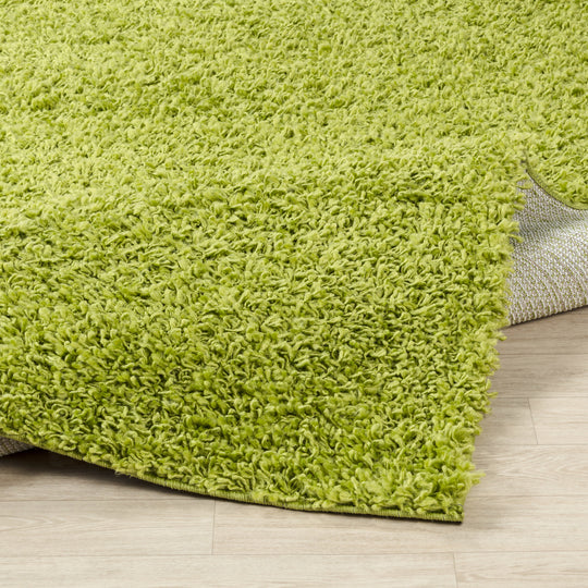 Tapis de Couloir Shaggy Moderne Vert Boracay