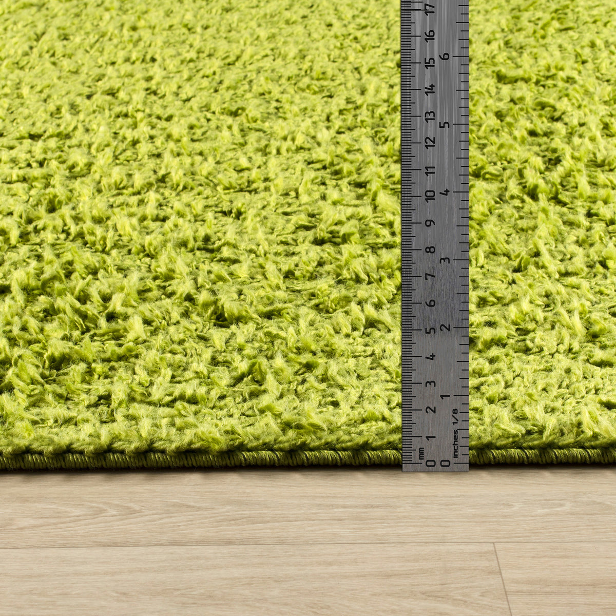 Tapis SURYA Boracay shaggy, uni vert pomme à poils longs, vue 7