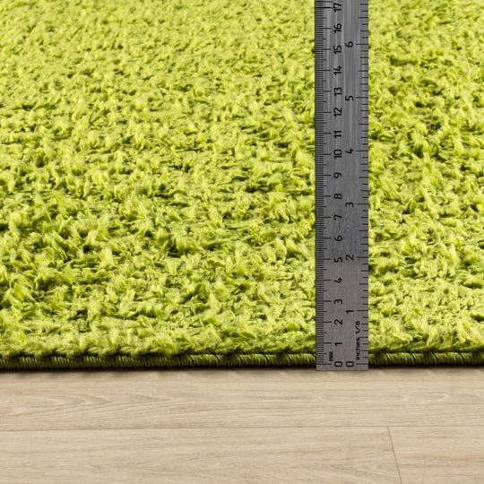Tapis Shaggy Moderne Vert Boracay