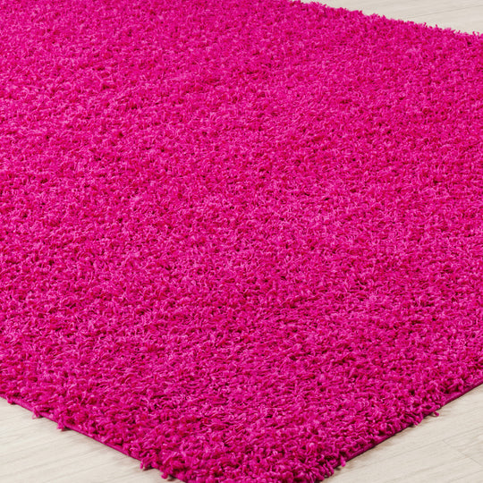Tapis de Couloir Shaggy Moderne Fuschia Boracay