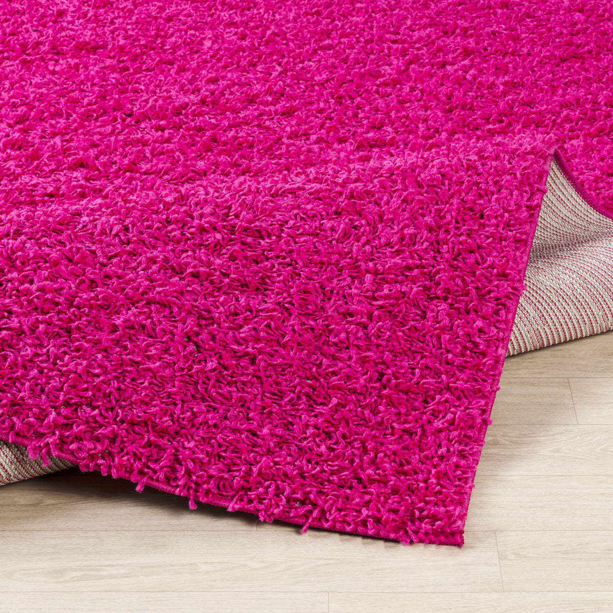 Tapis SURYA Boracay shaggy, uni rose fuchsia à poils longs, vue 5