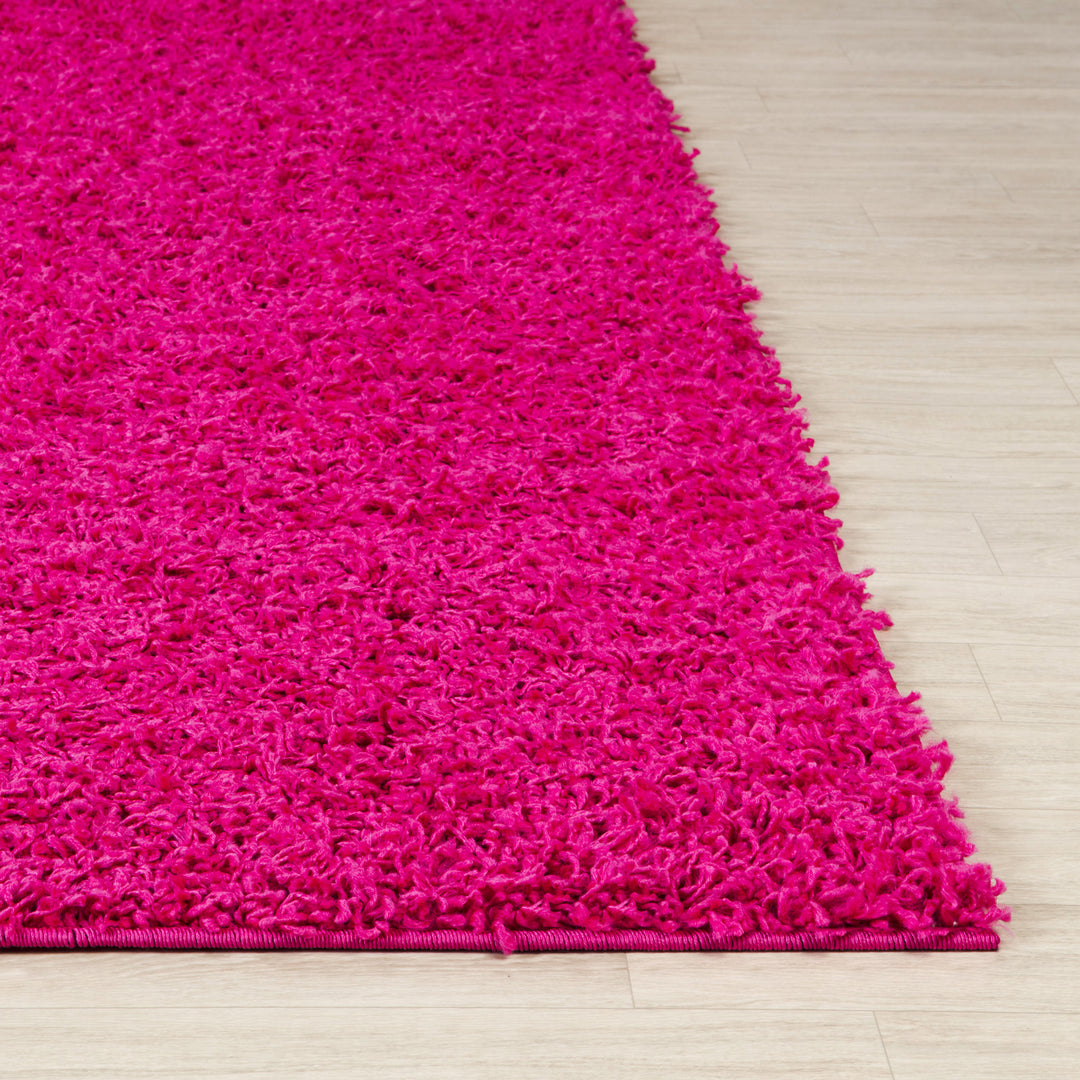 Tapis de Couloir Shaggy Moderne Fuschia Boracay