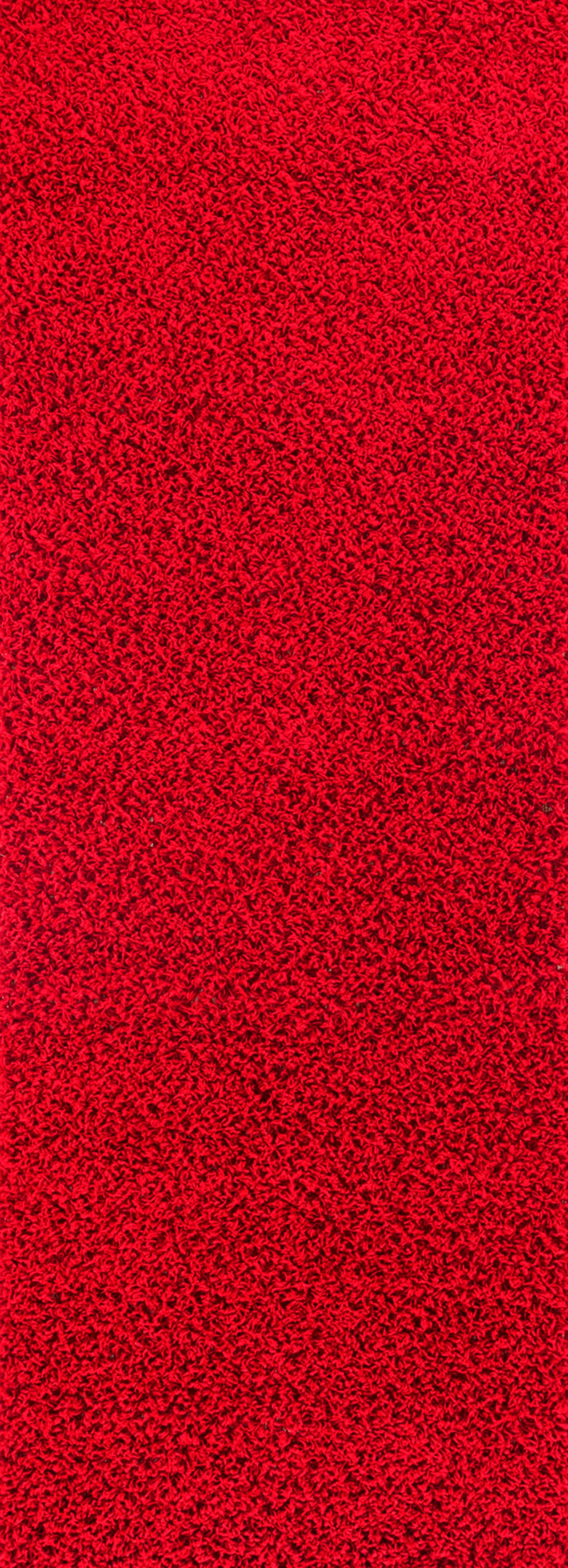 Tapis de Couloir Shaggy Moderne Rouge Boracay