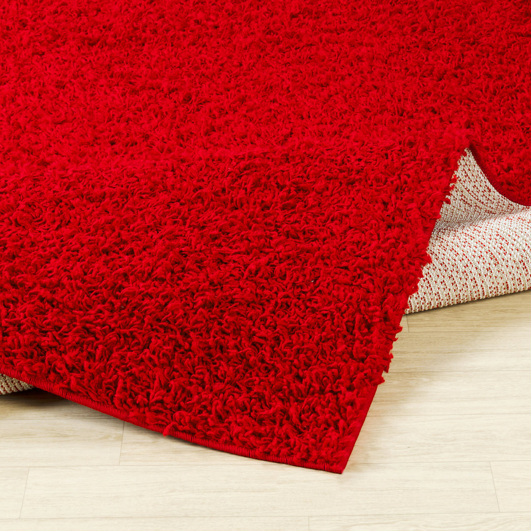 Tapis de Couloir Shaggy Moderne Rouge Boracay