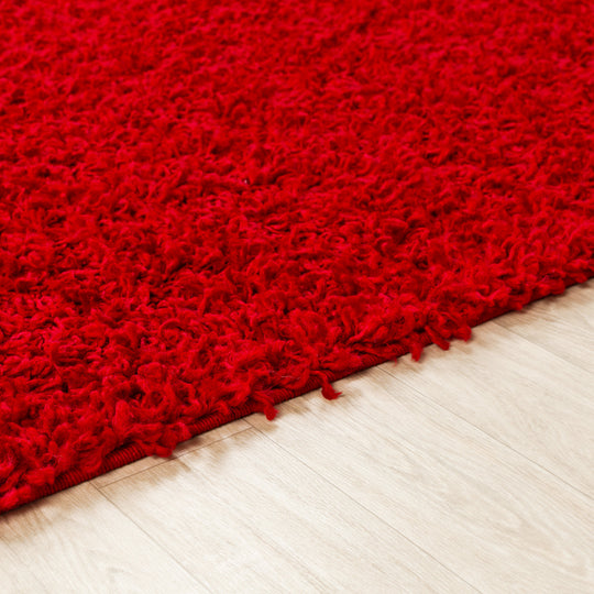 Tapis de Couloir Shaggy Moderne Rouge Boracay