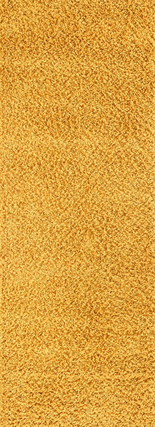 Tapis de Couloir Shaggy Moderne Jaune Boracay