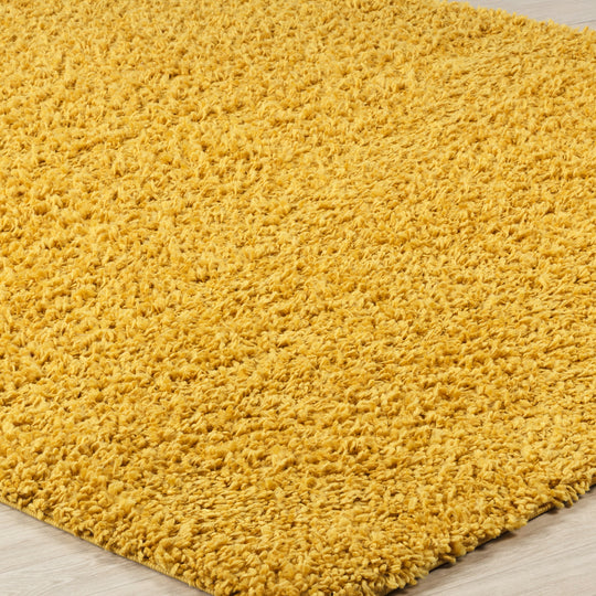 Tapis Shaggy Moderne Jaune Boracay