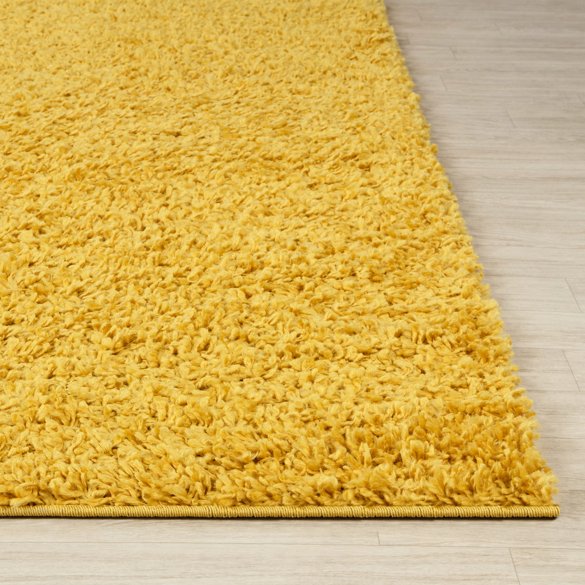 Tapis SURYA Boracay shaggy uni, poils longs jaune moutarde, vue 5