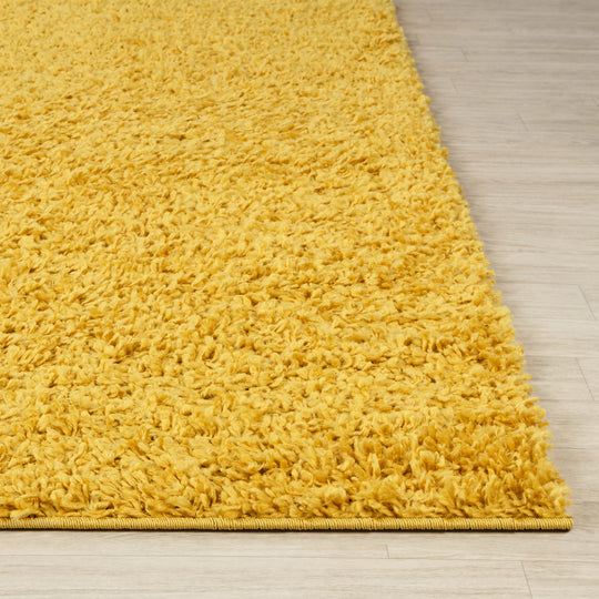 Tapis Shaggy Moderne Jaune Boracay