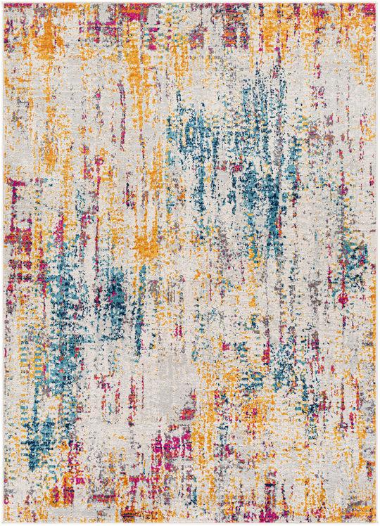 Tapis Abstrait Moderne Multicolore/Beige Mithi