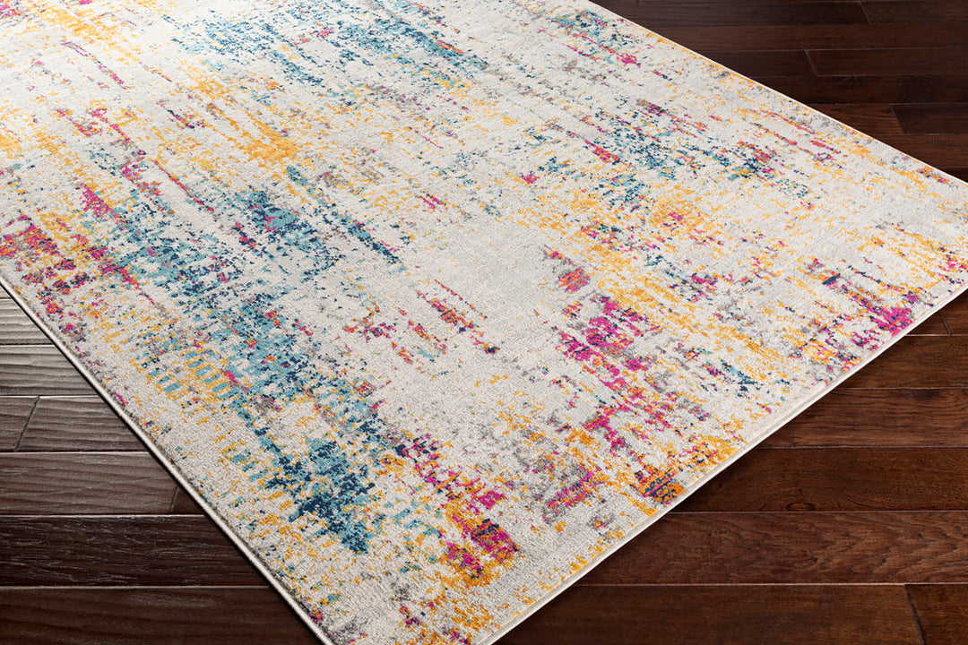 Tapis Abstrait Moderne Multicolore/Beige Mithi