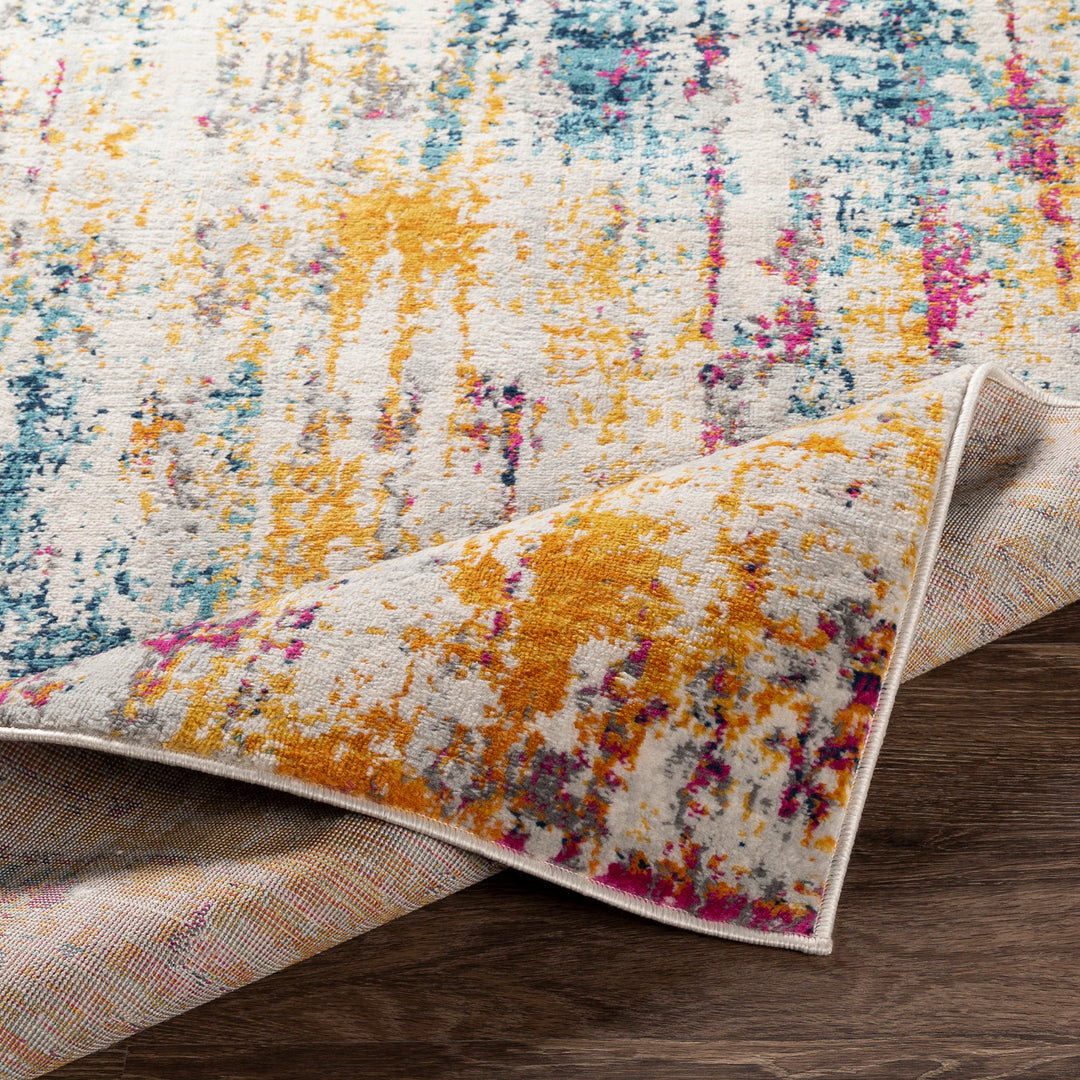 Tapis Abstrait Moderne Multicolore/Beige Mithi