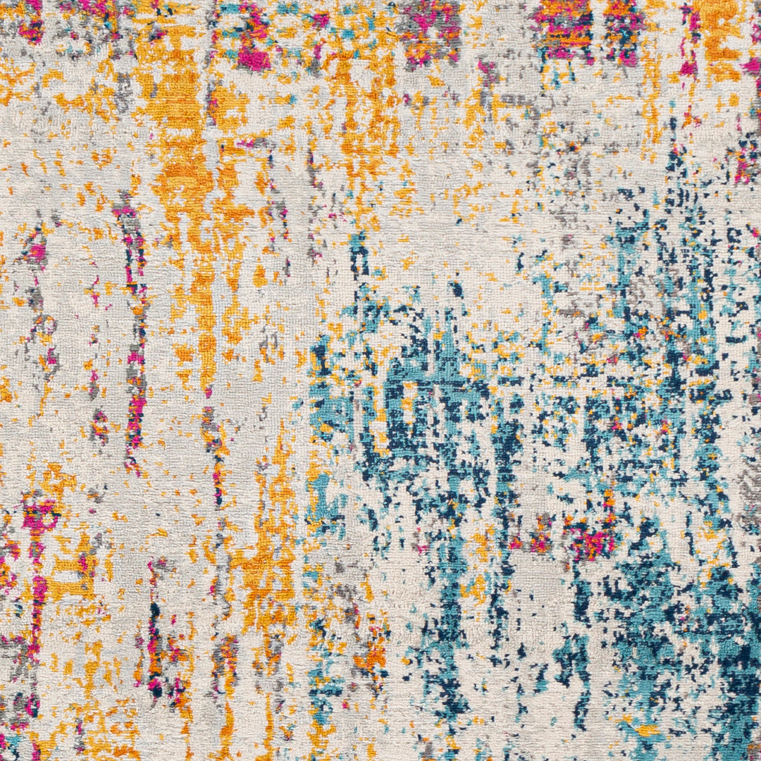 Tapis Abstrait Moderne Multicolore/Beige Mithi