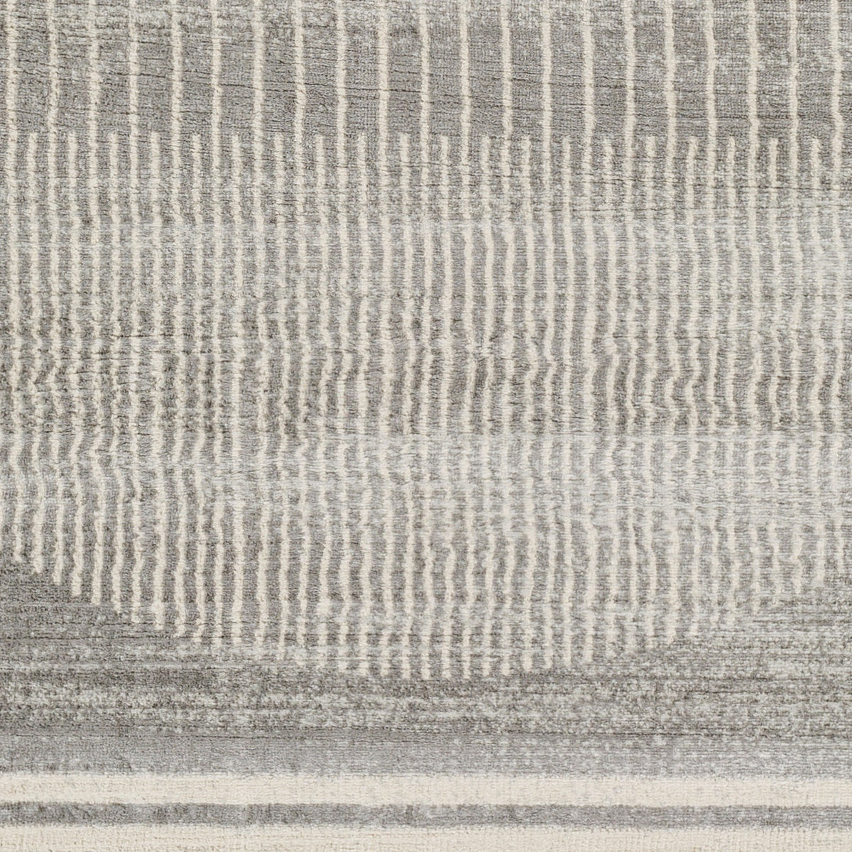 Tapis SURYA Santiago géométrique, motif de lignes fines et formes arrondies gris et beige, vue 7