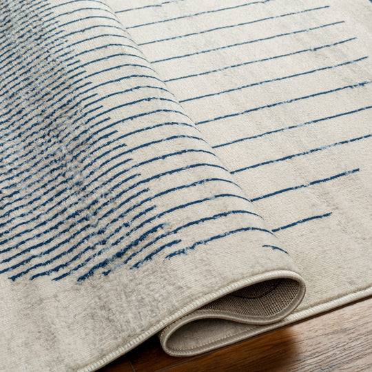 Tapis Scandinave Moderne Bleu/Beige Santiago