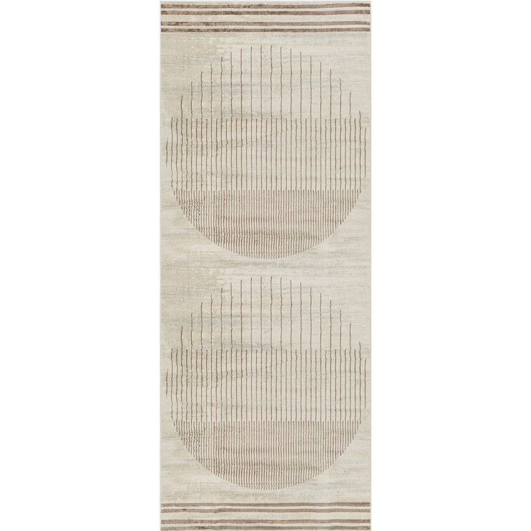 Tapis de Couloir Scandinave Moderne Brun/Ivoire Santiago