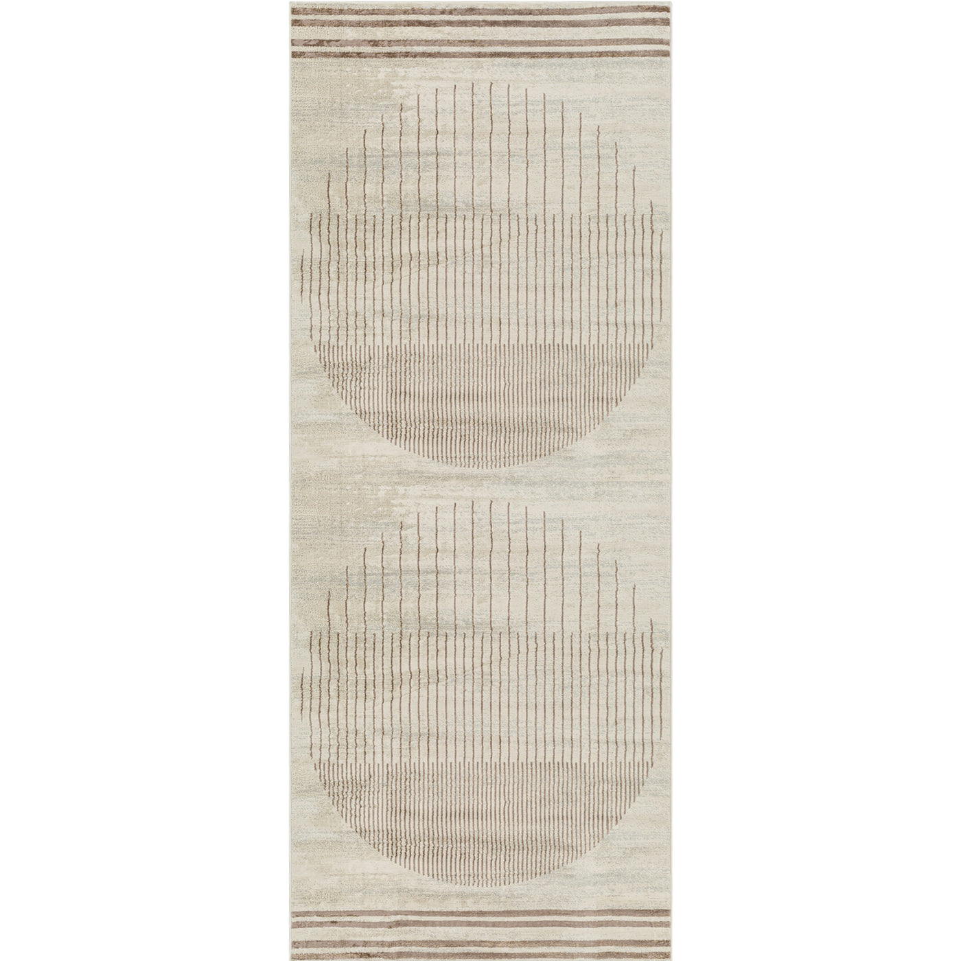Tapis de Couloir Scandinave Moderne Brun/Ivoire Santiago