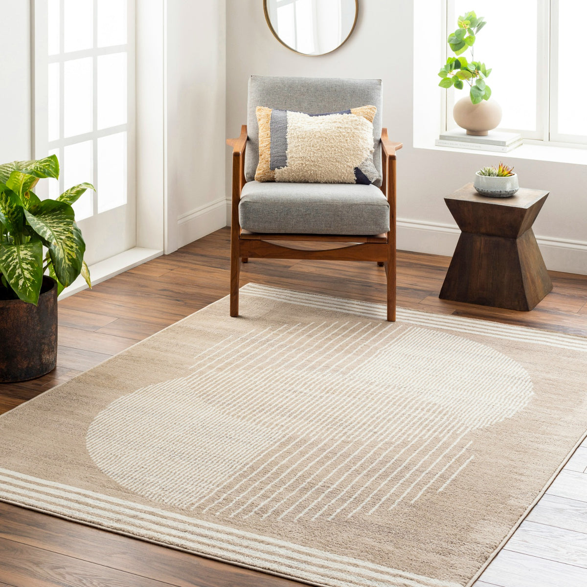 Tapis de Couloir Scandinave Moderne Brun/Beige Montevideo
