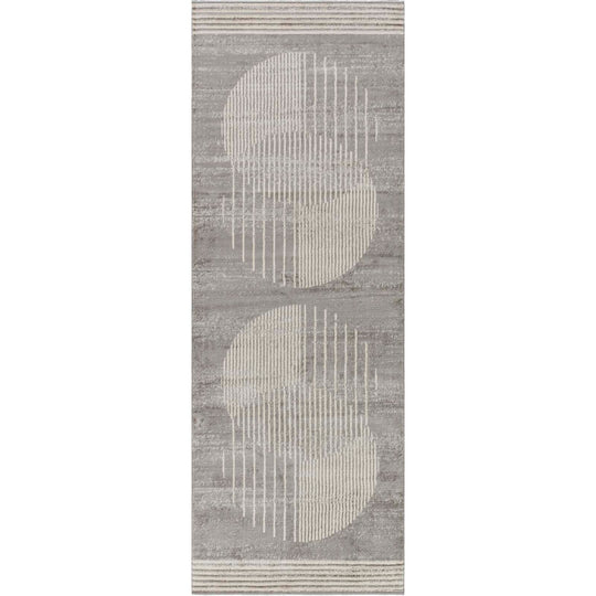 Tapis de Couloir Scandinave Moderne Gris/Beige Montevideo