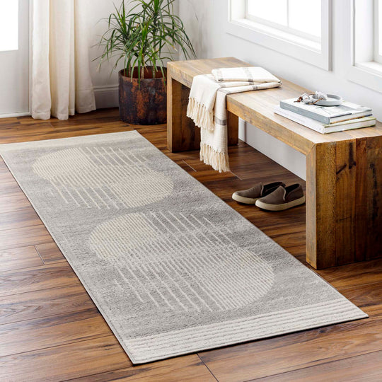 Tapis de Couloir Scandinave Moderne Gris/Beige Montevideo