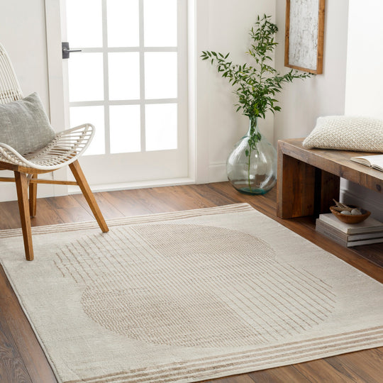 Tapis Scandinave Moderne Beige/Brun Montevideo
