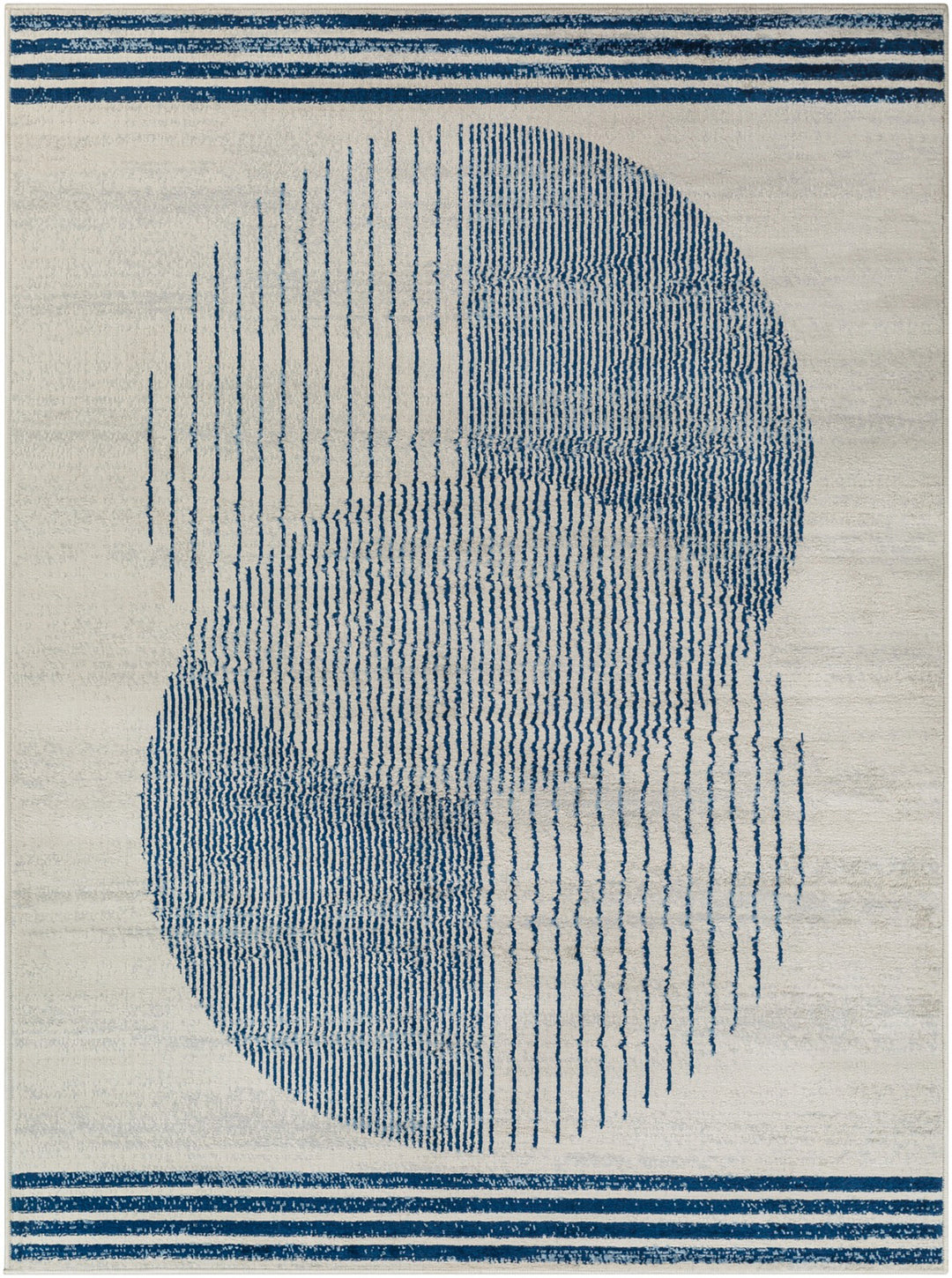 Tapis Scandinave Moderne Bleu/Beige Montevideo