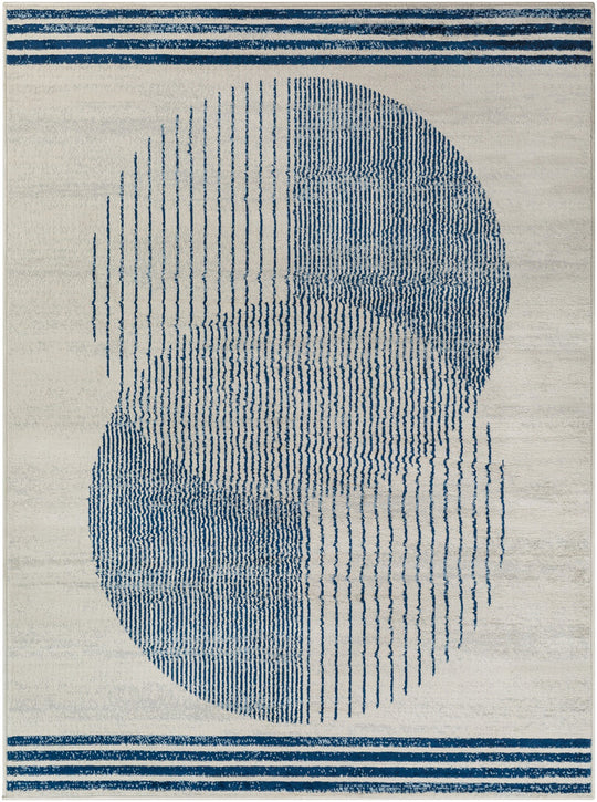 Tapis Scandinave Moderne Bleu/Beige Montevideo