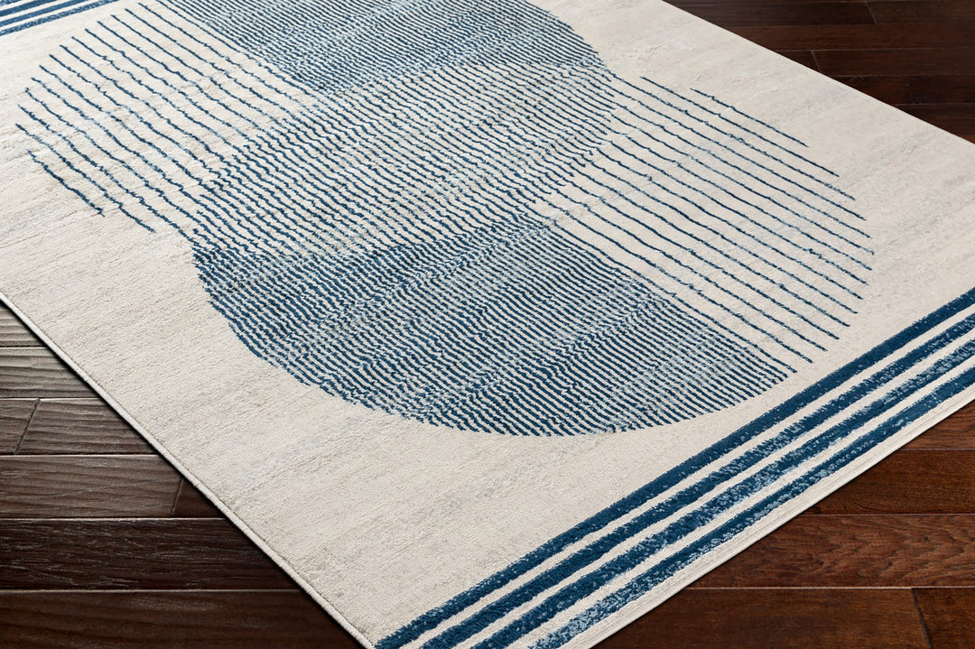 Tapis Scandinave Moderne Bleu/Beige Montevideo
