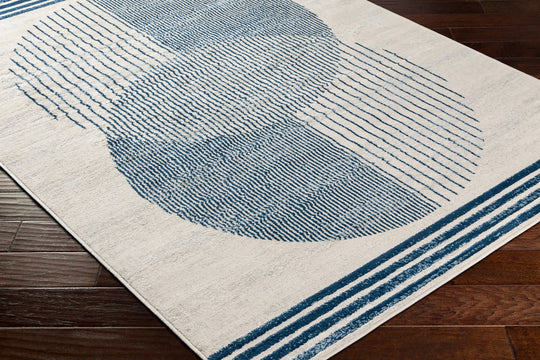 Tapis Scandinave Moderne Bleu/Beige Montevideo