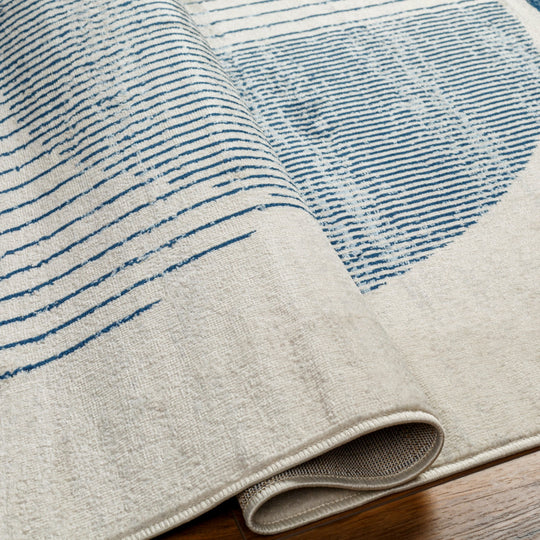 Tapis Scandinave Moderne Bleu/Beige Montevideo