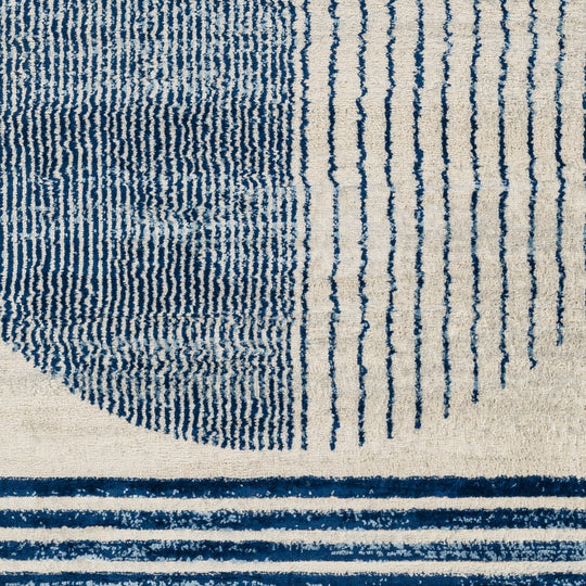 Tapis Scandinave Moderne Bleu/Beige Montevideo