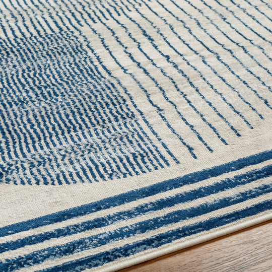 Tapis Scandinave Moderne Bleu/Beige Montevideo