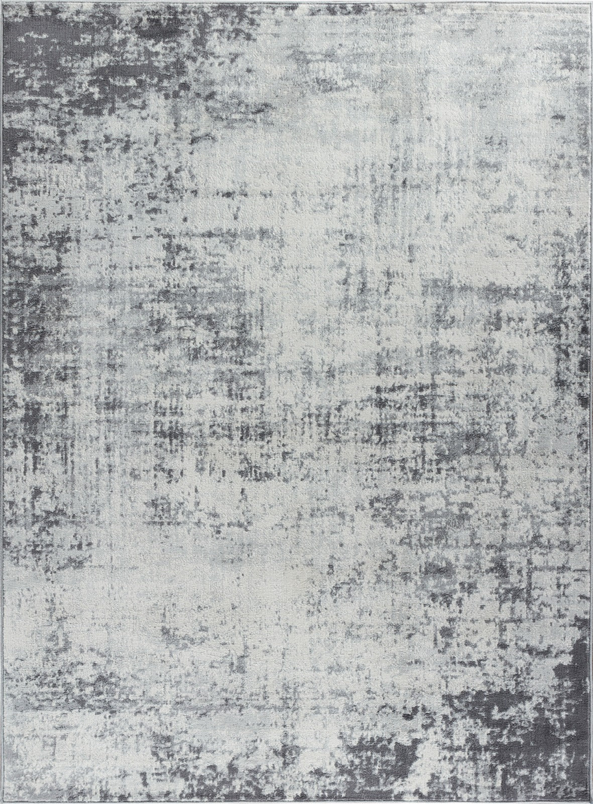Tapis SURYA Wamba moderne, motif abstrait patiné, gris, anthracite et blanc cassé, vue 11