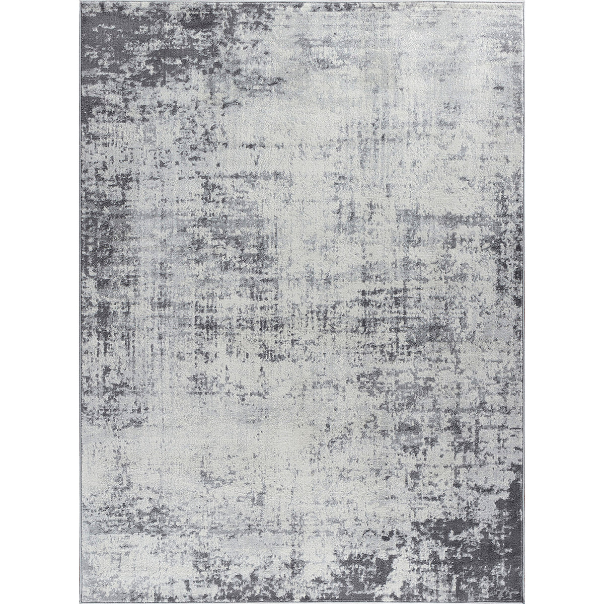Tapis SURYA Wamba moderne, motif abstrait patiné, gris, anthracite et blanc cassé, vue 2