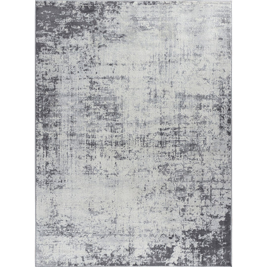 Tapis Abstrait Moderne Wamba Gris/Blanc