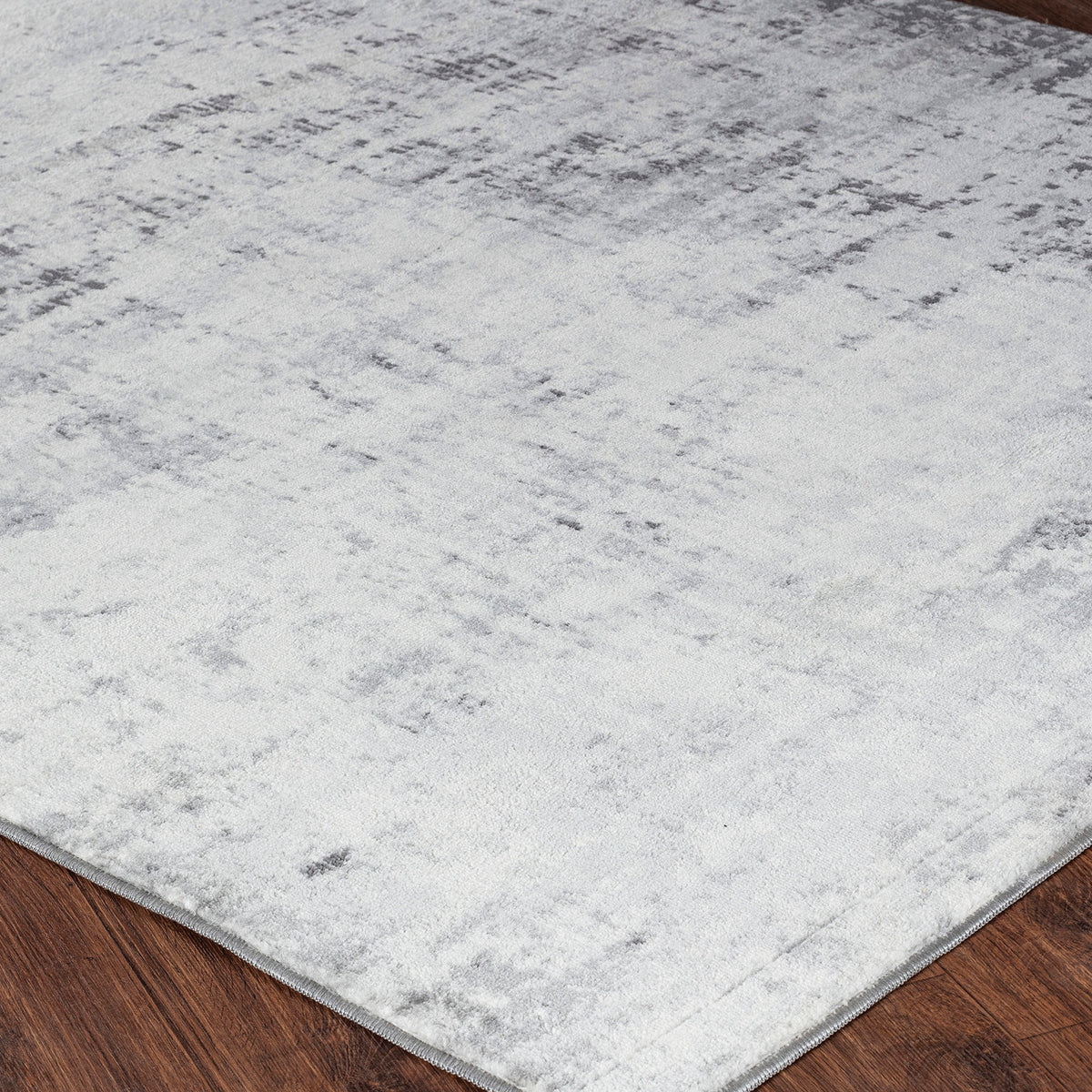 Tapis SURYA Wamba moderne, motif abstrait patiné, gris, anthracite et blanc cassé, vue 6