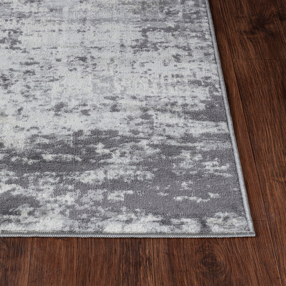 Tapis SURYA Wamba moderne, motif abstrait patiné, gris, anthracite et blanc cassé, vue 5