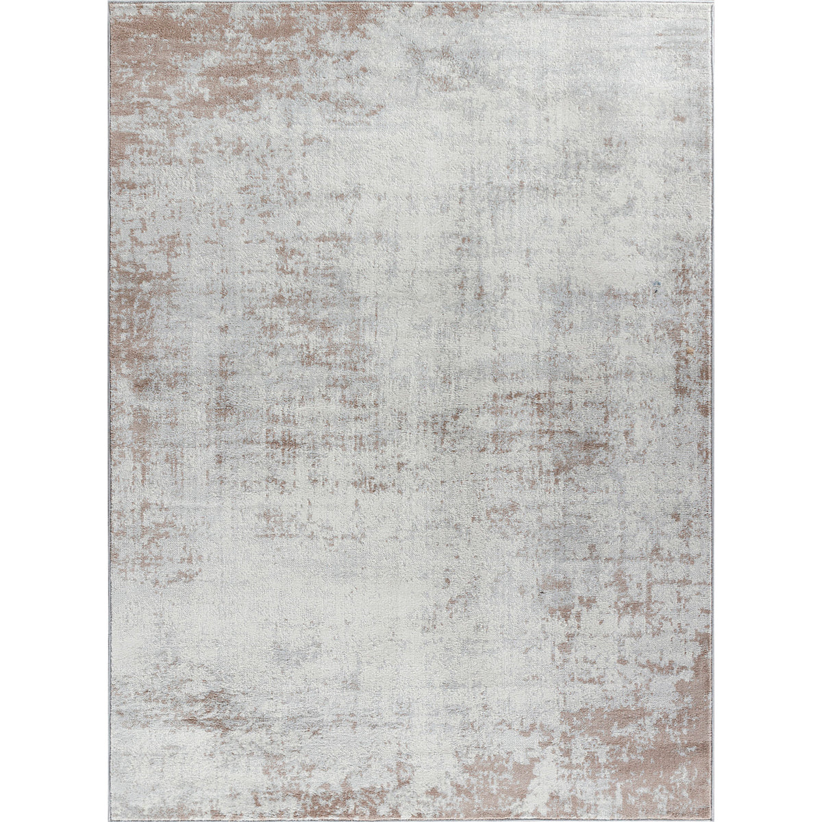 Tapis SURYA Wamba moderne, motif abstrait délavé gris clair et beige, vue 2