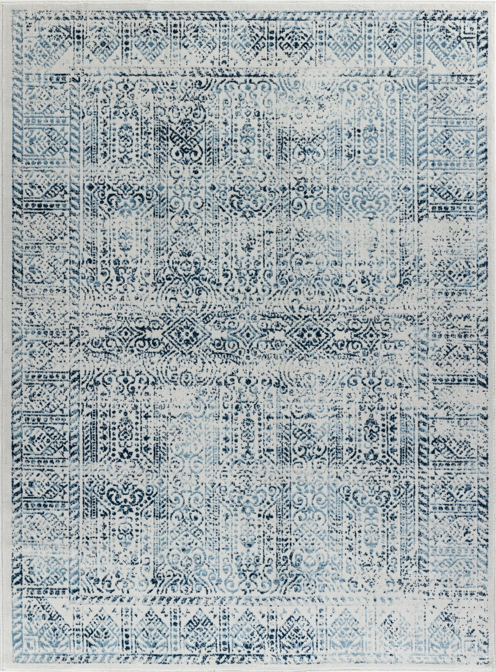 Tapis Vintage Oriental Bleu/Blanc Penza