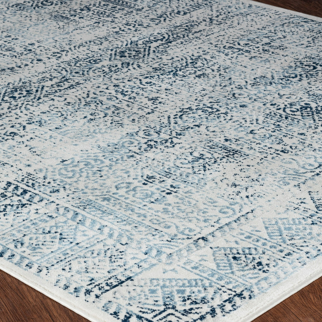 Tapis Vintage Oriental Bleu/Blanc Penza