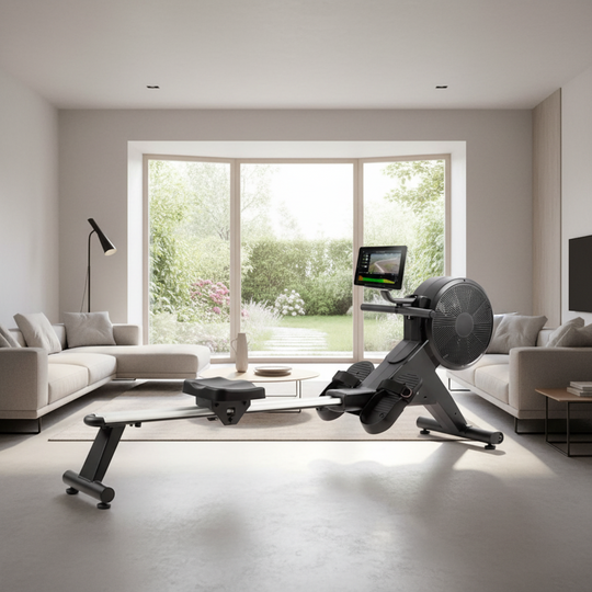 Rameur à résistance magnétique CAPITAL SPORTS Stream M2 105 cm 16 niveaux d'entraînement cardio avec Rangement vertical en Aluminium