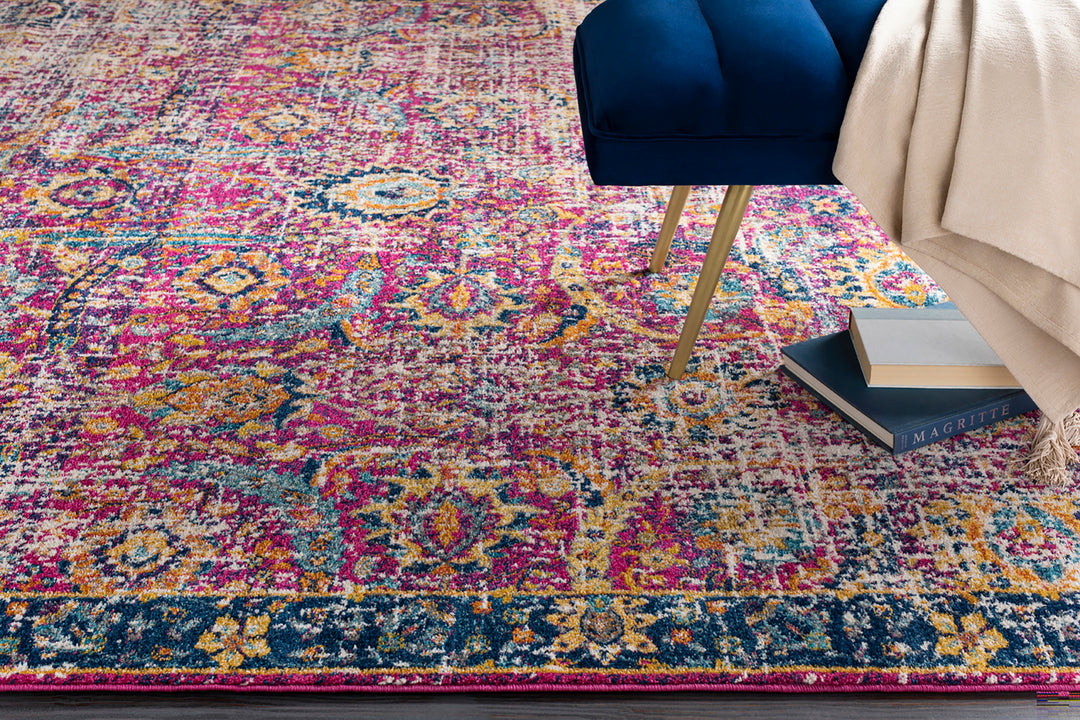Tapis Vintage Oriental Bordeaux/Bleu Nashua