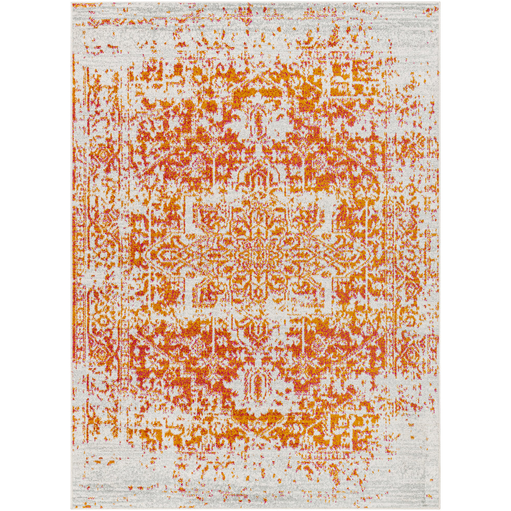 Tapis Vintage Oriental Orange/Blanc Syracusa