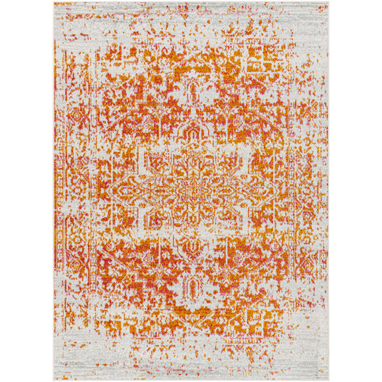 Tapis Vintage Oriental Orange/Blanc Syracusa