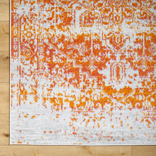 Tapis Vintage Oriental Orange/Blanc Syracusa