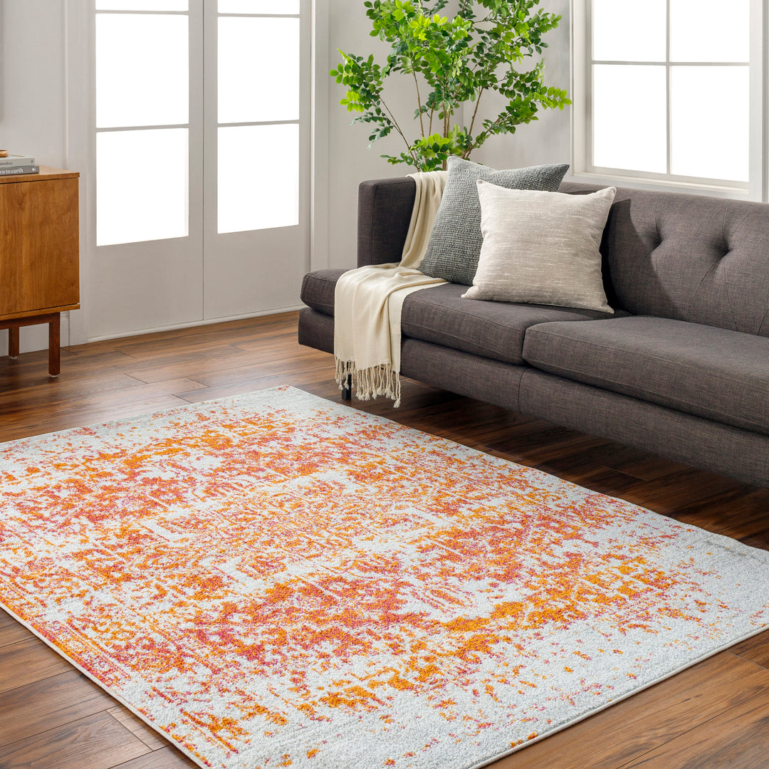 Tapis Vintage Oriental Orange/Blanc Syracusa