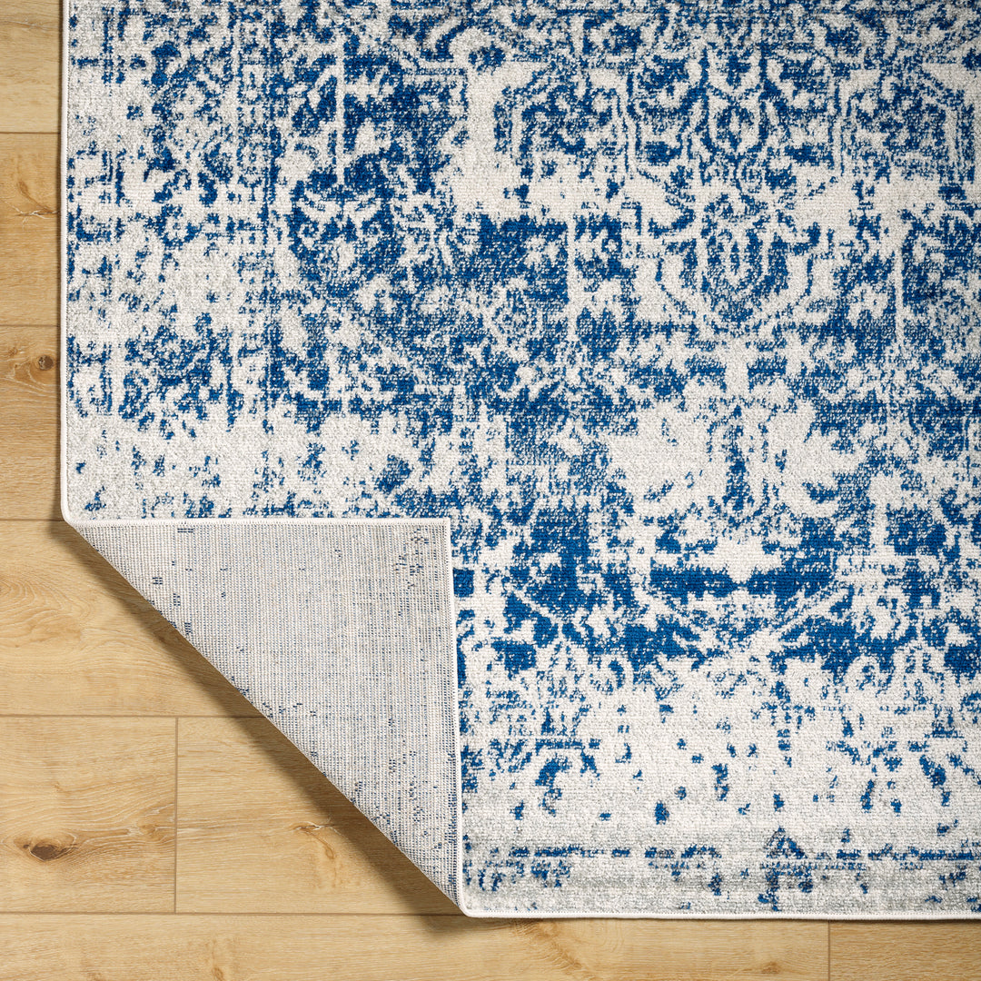 Tapis de Couloir Vintage Oriental Bleu/Blanc Syracusa