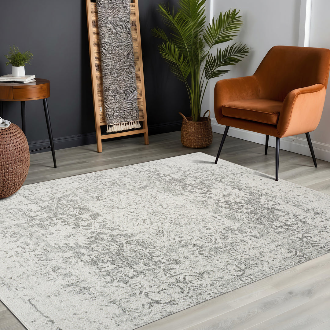 Tapis Vintage Oriental Gris/Blanc Syracusa