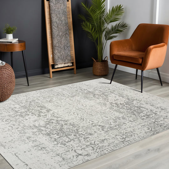 Tapis Vintage Oriental Gris/Blanc Syracusa